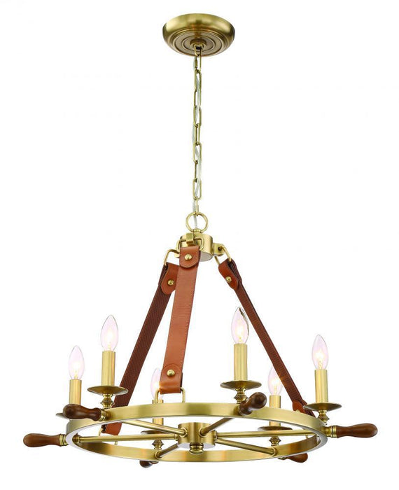 Zeev Lighting Carlisle 1 Light Candle Chandelier Model: CD10160/6/AGB