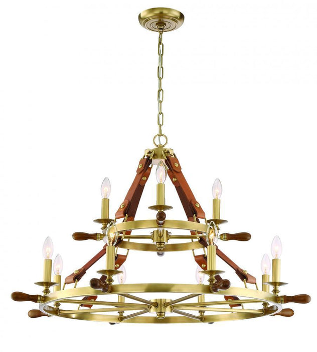 Zeev Lighting Carlisle 1 Light Candle Chandelier Model: CD10162/12/AGB