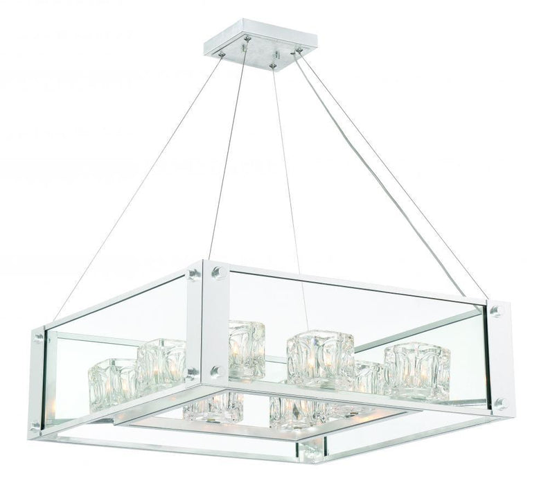 Zeev Lighting Cavern 1 Light Drum Shade Chandelier Model: CD10152/8/SL