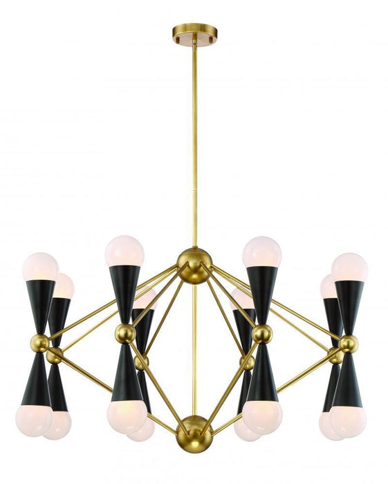 Zeev Lighting Crosby 1 Light Down Chandelier Model: CD10170/16/AGB+MBK