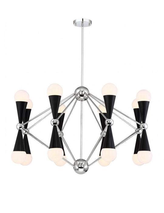 Zeev Lighting Crosby 0 Light Chandelier Model: CD10221/16/BLK+PN