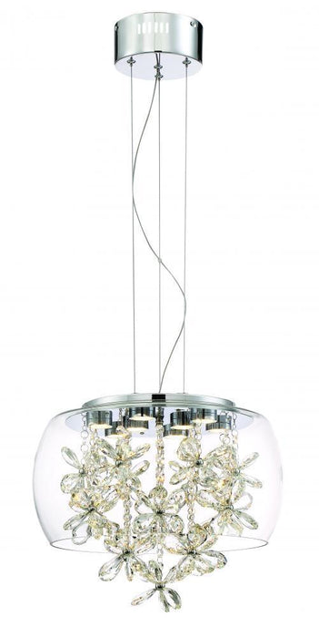 Zeev Lighting Destiny 1 Light Down Pendant Model: P30077/LED/CH