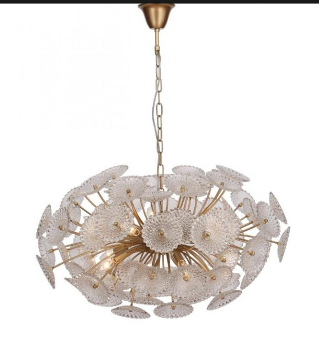 Zeev Lighting Floral 10 Light Chandelier Model: CD10288/10/GD