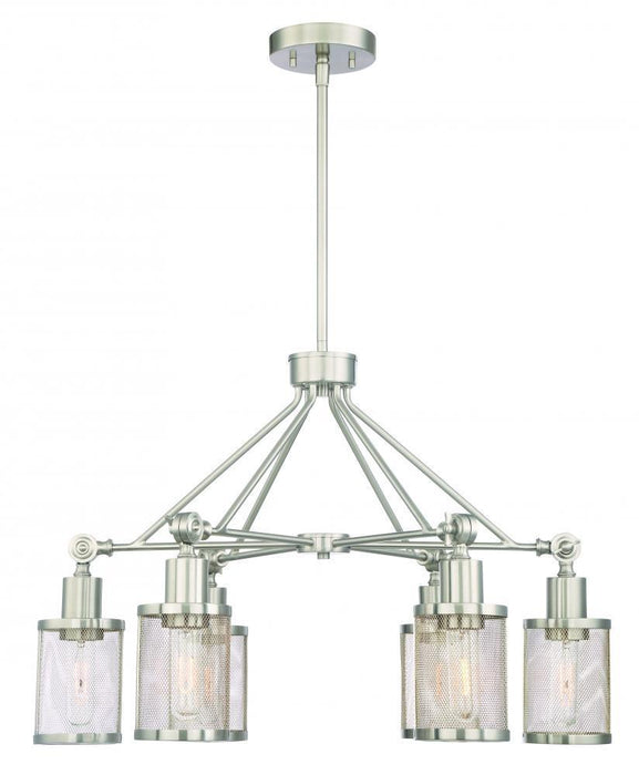 Zeev Lighting Geminus 1 Light Down Chandelier Model: CD10182/6/BN