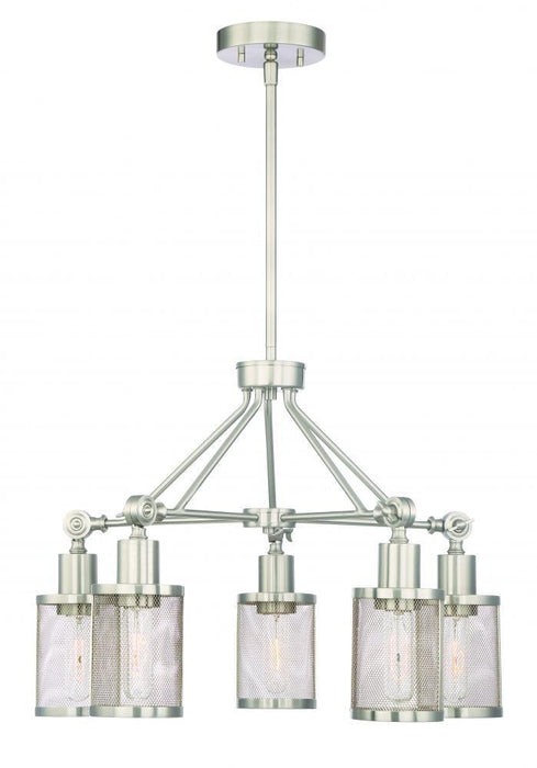 Zeev Lighting Geminus 1 Light Down Chandelier Model: CD10183/5/BN