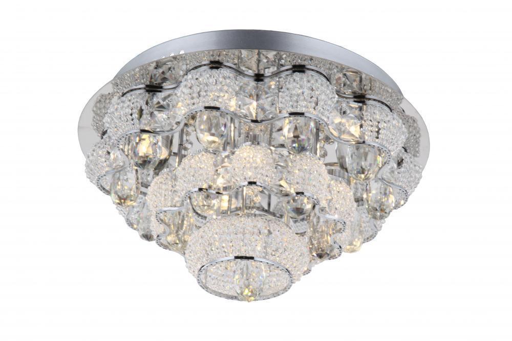 Zeev Lighting Imperial 1 Light Bowl Flush Mount Model: FM60027/LED/CH