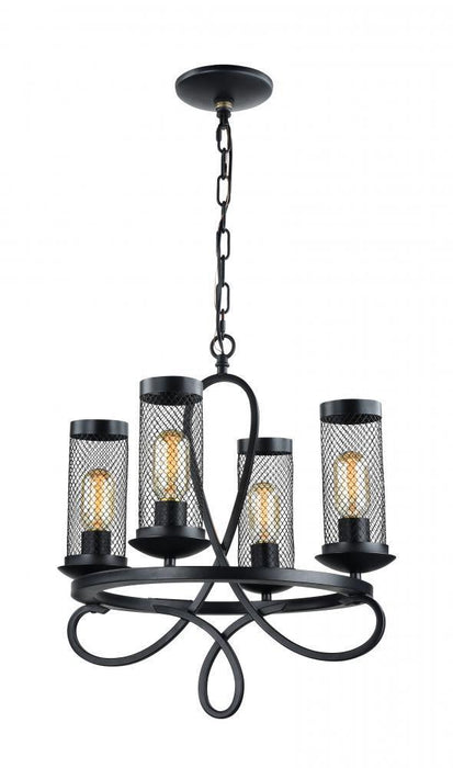 Zeev Lighting Kenosha 4 Light Up Chandelier Model: CD10110/4/RCBK