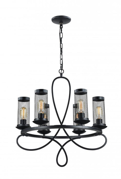 Zeev Lighting Kenosha 6 Light Up Chandelier Model: CD10111/6/RCBK