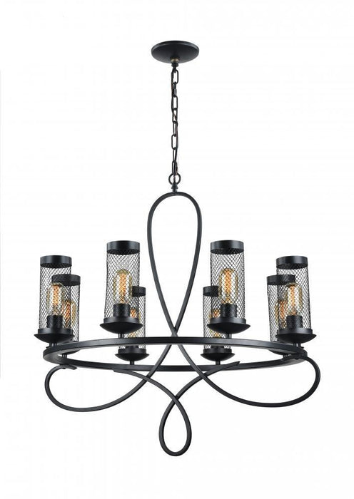 Zeev Lighting Kenosha 8 Light Up Chandelier Model: CD10112/8/RCBK