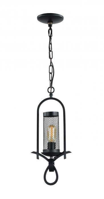 Zeev Lighting Kenosha 1 Light Down Mini Pendant Model: MP40023/1/RCBK