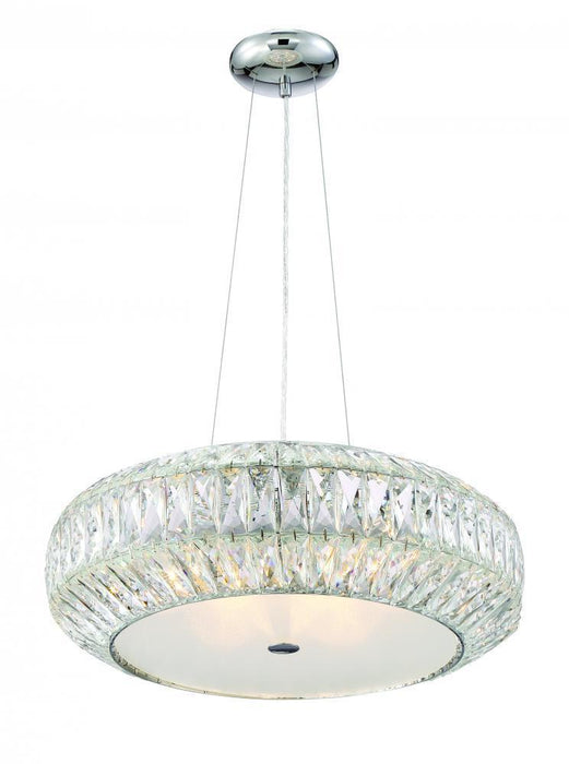 Zeev Lighting Lunar 1 Light Drum Shade Chandelier Model: CD10208/9/CH