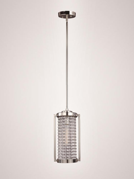 Zeev Lighting Metropolis 1 Light Down Mini Pendant Model: MP40014/1/PN