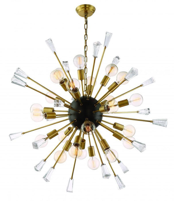 Zeev Lighting Muse 1 Light Down Chandelier Model: CD10163/24/AGB+MBK