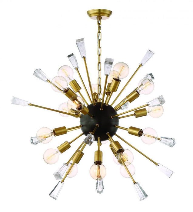 Zeev Lighting Muse 1 Light Down Chandelier Model: CD10164/18/AGB+MBK