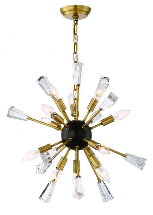 Zeev Lighting Muse 1 Light Down Chandelier Model: CD10165/12/AGB +MBK