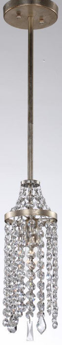 Zeev Lighting Palais 1 Light Down Mini Pendant Model: MP40010/1/SL-AG-V