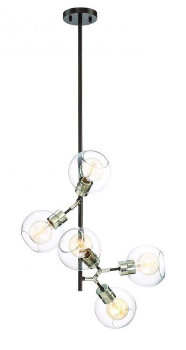 Zeev Lighting Pierre 5 Light Pendant Model: P30090/5/PN-MBK