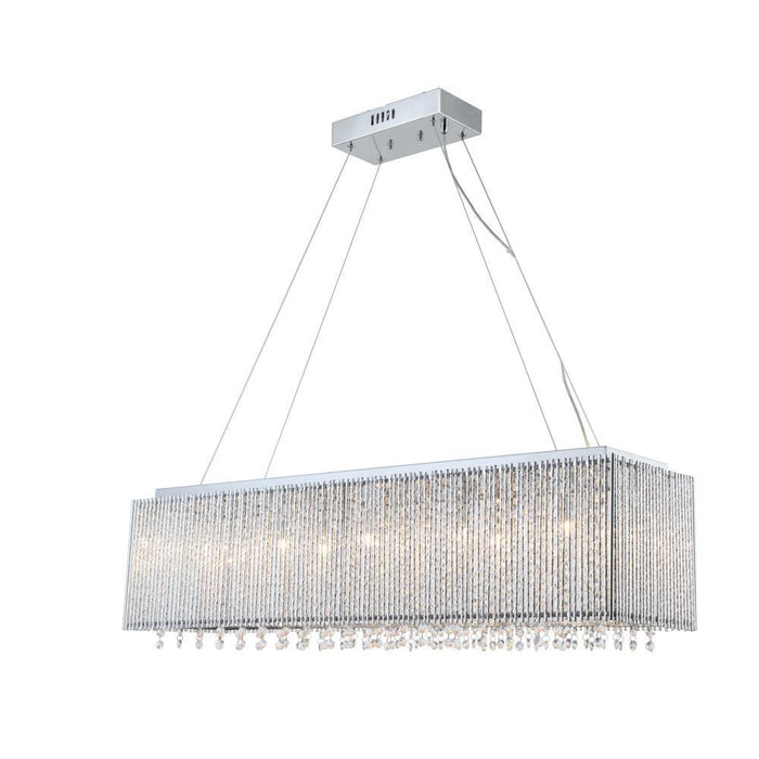 Zeev Lighting Spyre 10 Light Down Chandelier Model: CD10086/LED-G9/10/CH